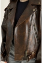 Женская кожаная куртка из натуральной кожи с воротником 8024138-7