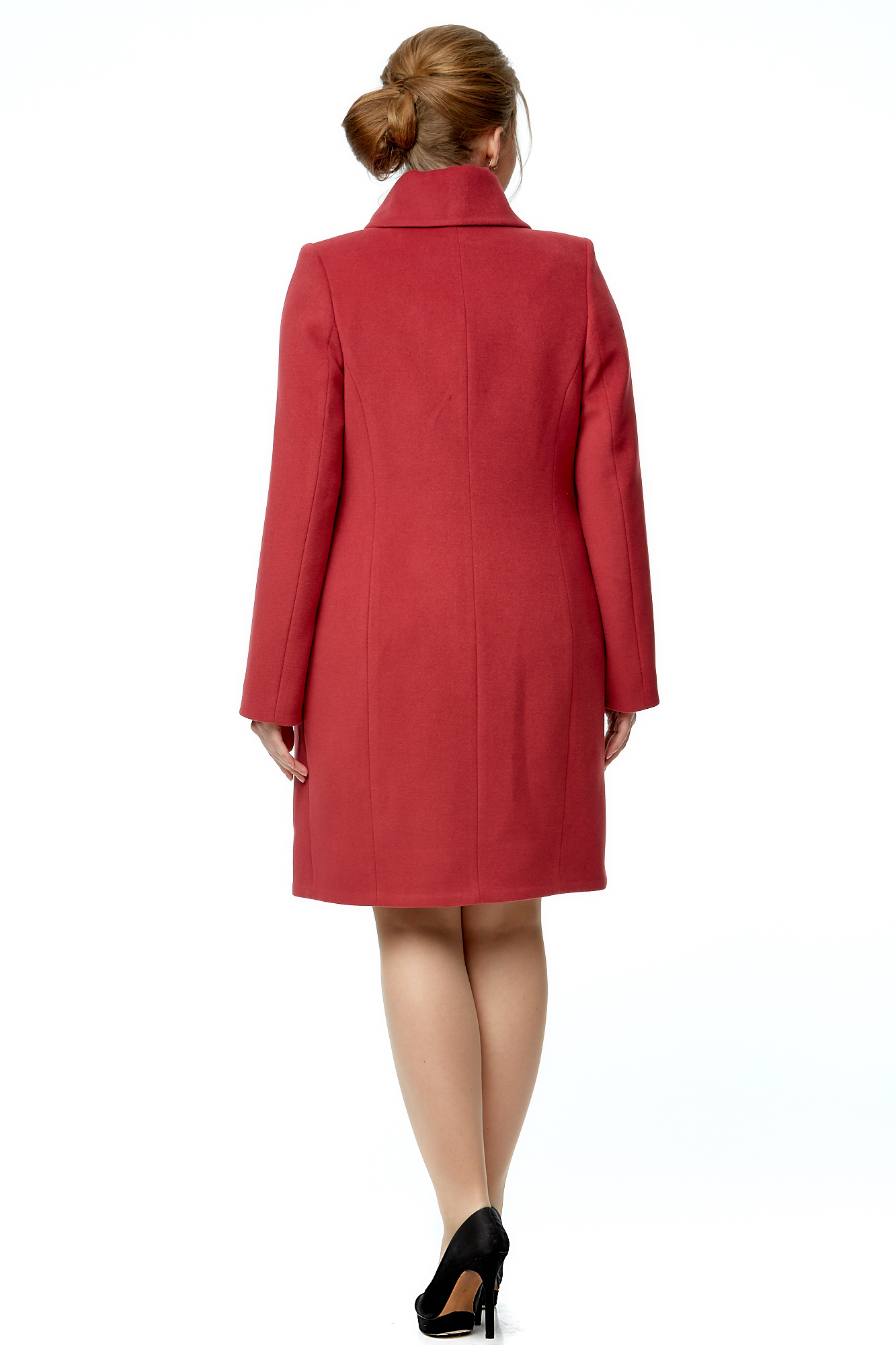 Женское пальто из текстиля с воротником 8000898-3