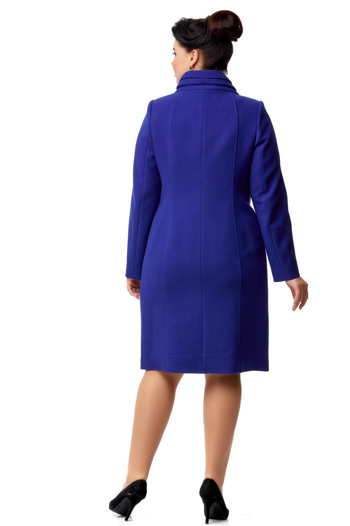 Женское пальто из текстиля с воротником 8000939-3