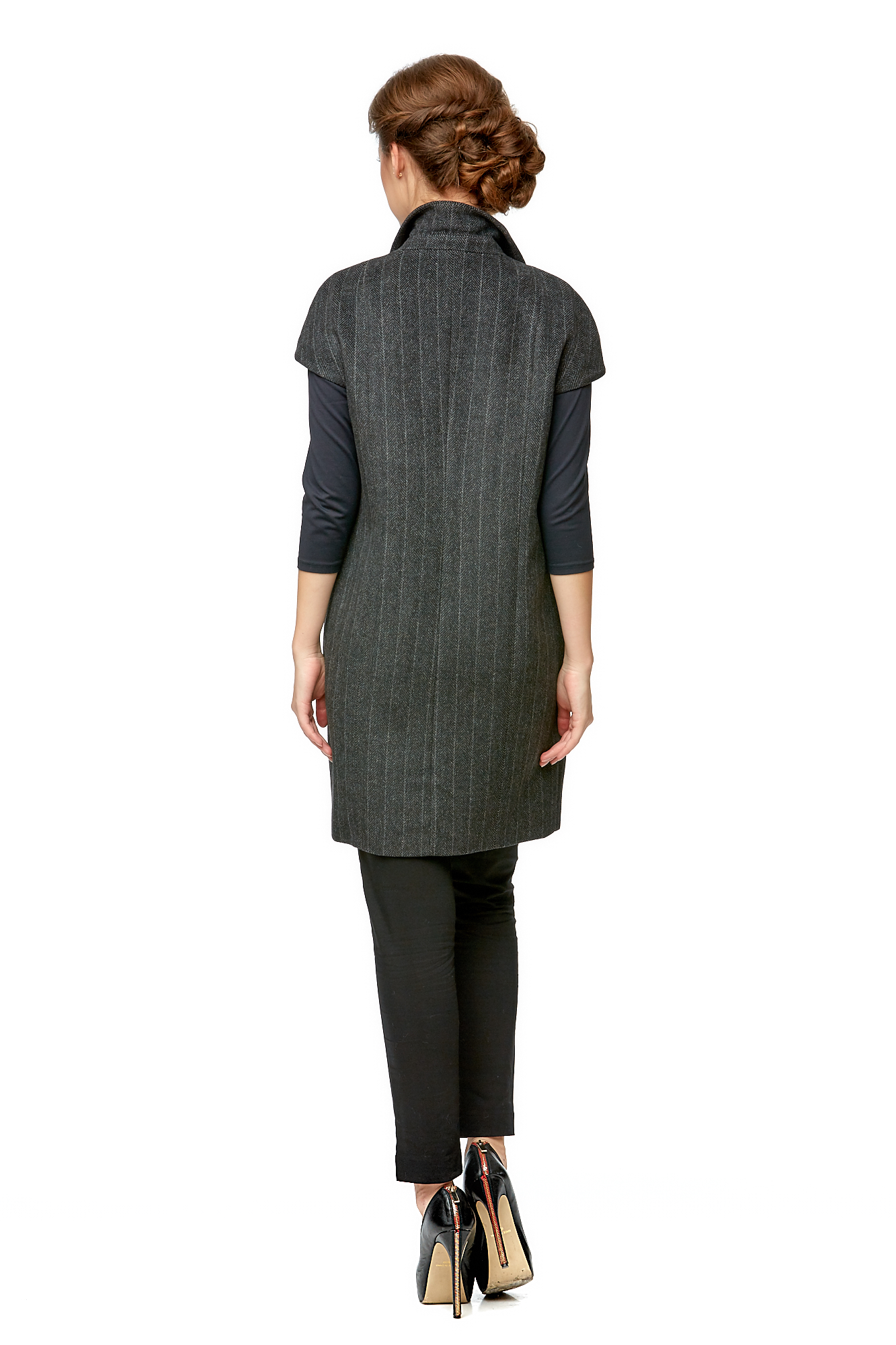 Женское пальто из текстиля с воротником 8000963-3