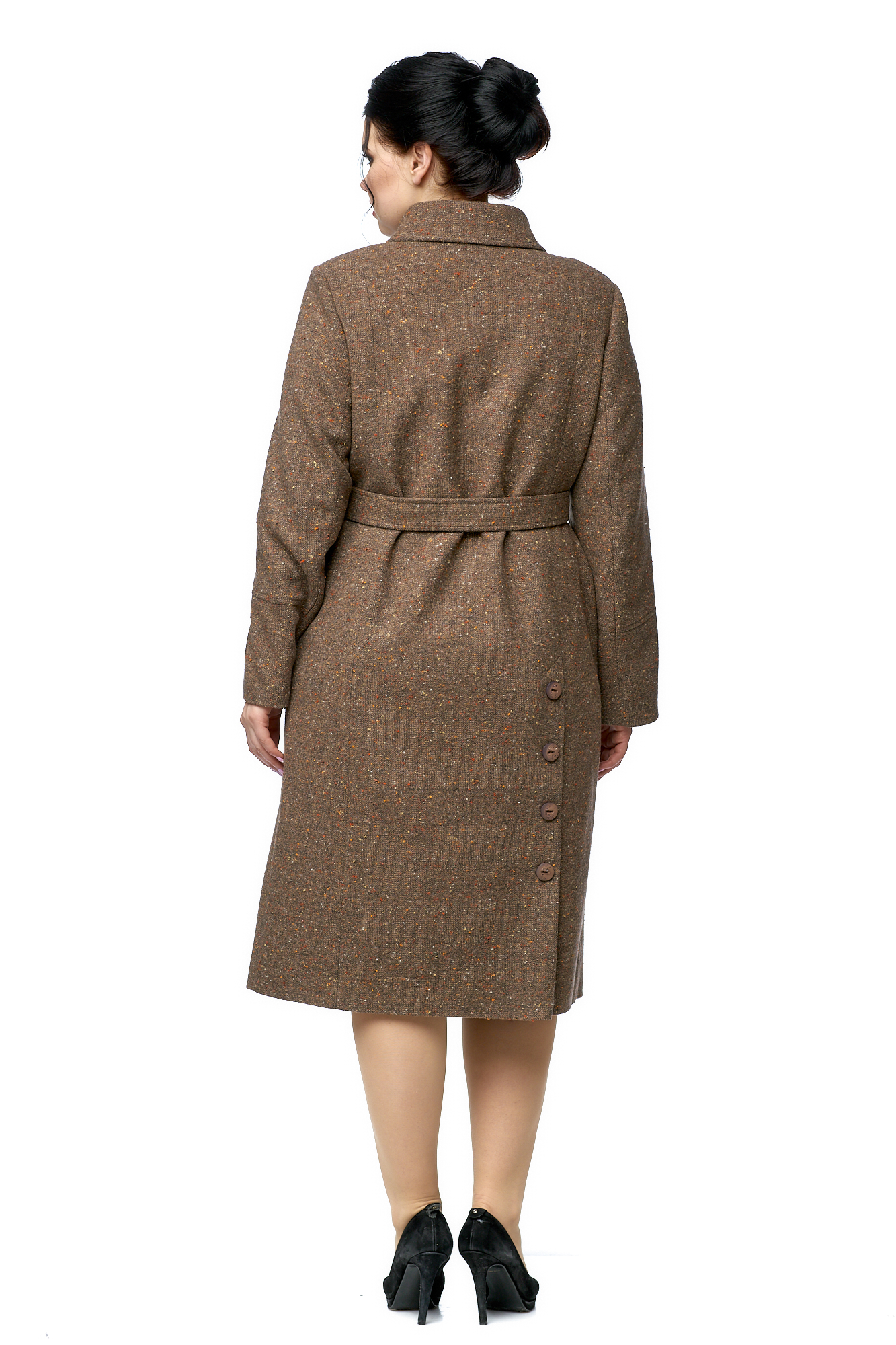 Женское пальто из текстиля с воротником 8001051-3