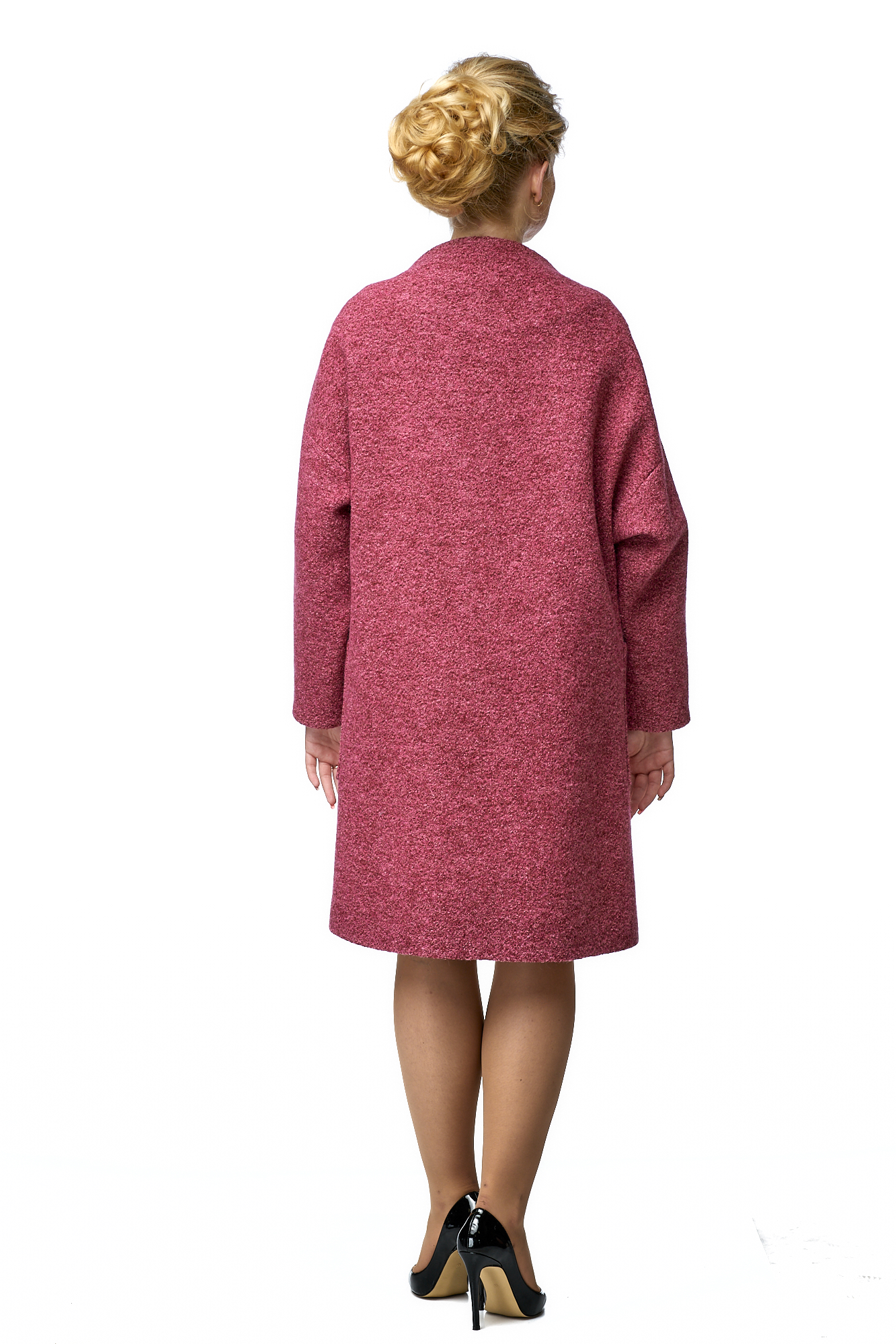 Женское пальто из текстиля без воротника 8001092-2