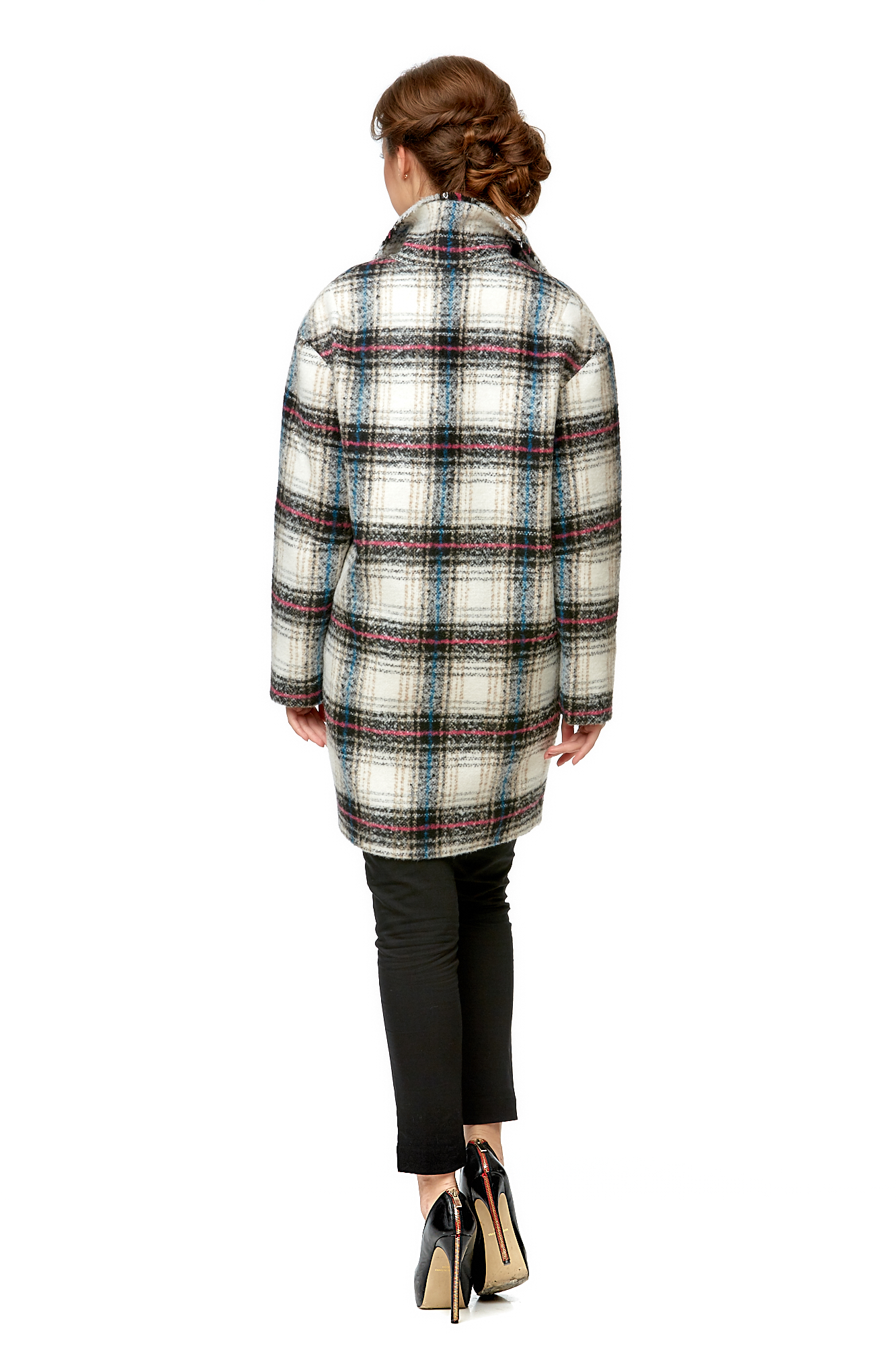 Женское пальто из текстиля с воротником 8002049-3