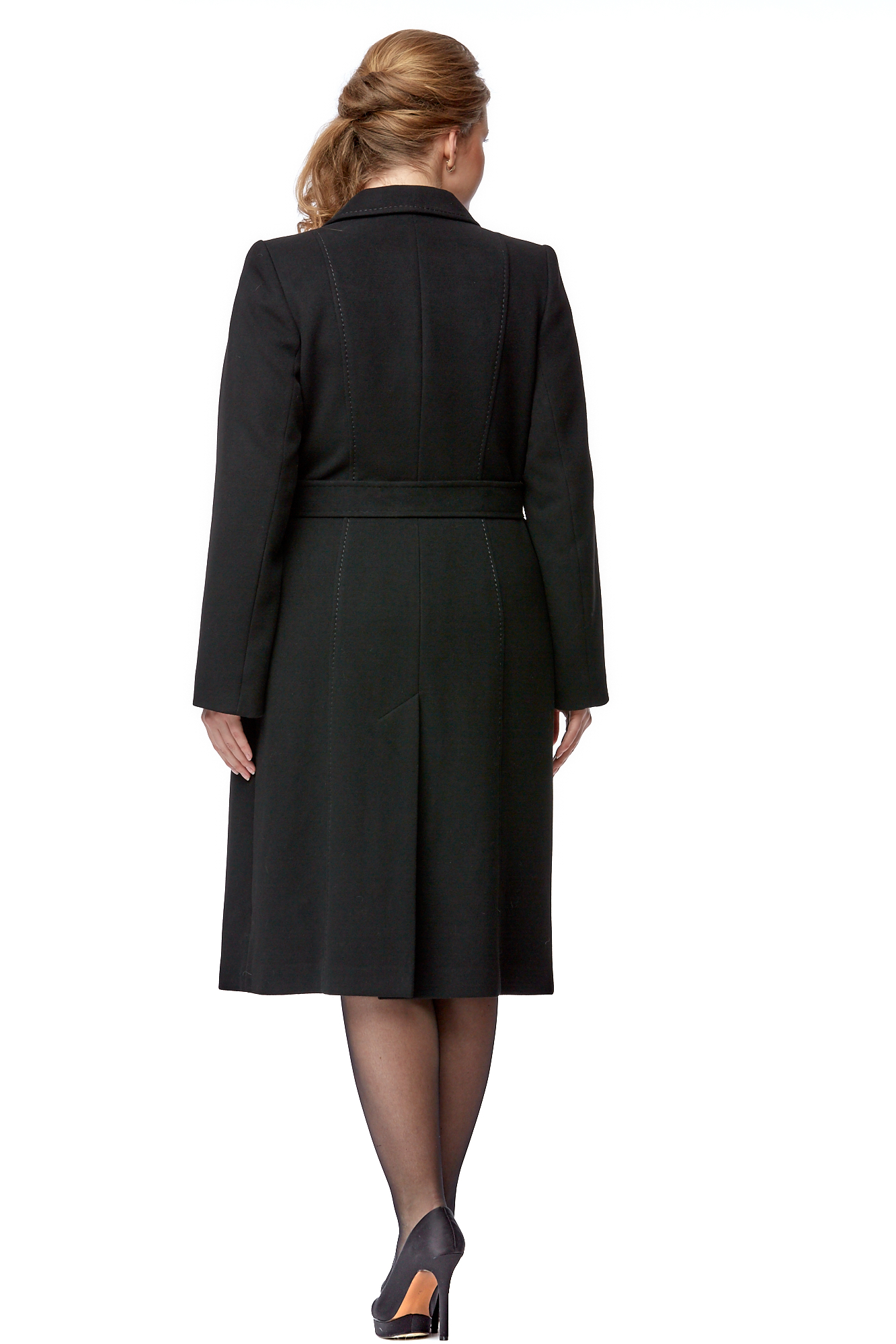 Женское пальто из текстиля с воротником 8002666-2