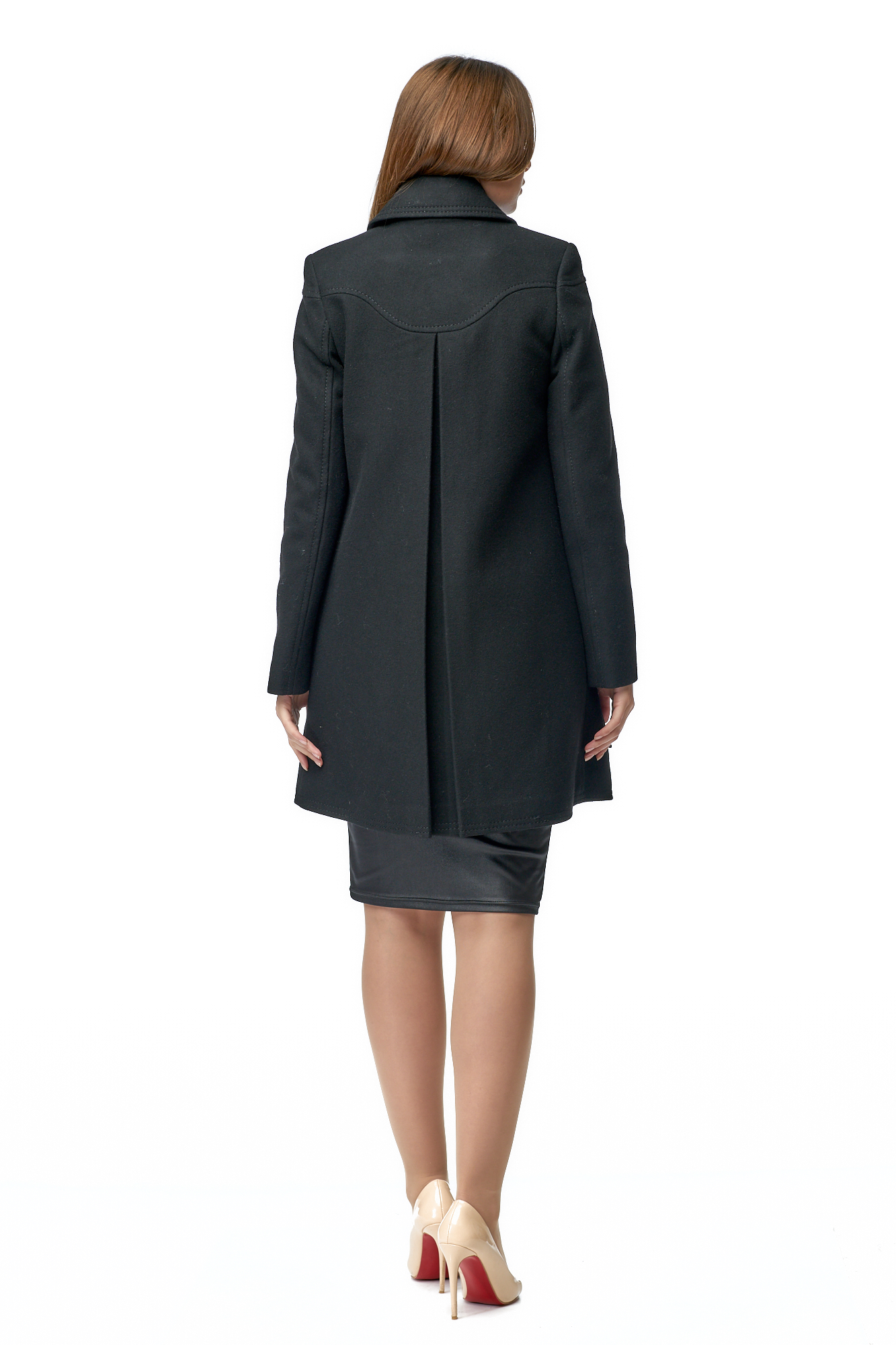 Женское пальто из текстиля с воротником 8002777-3