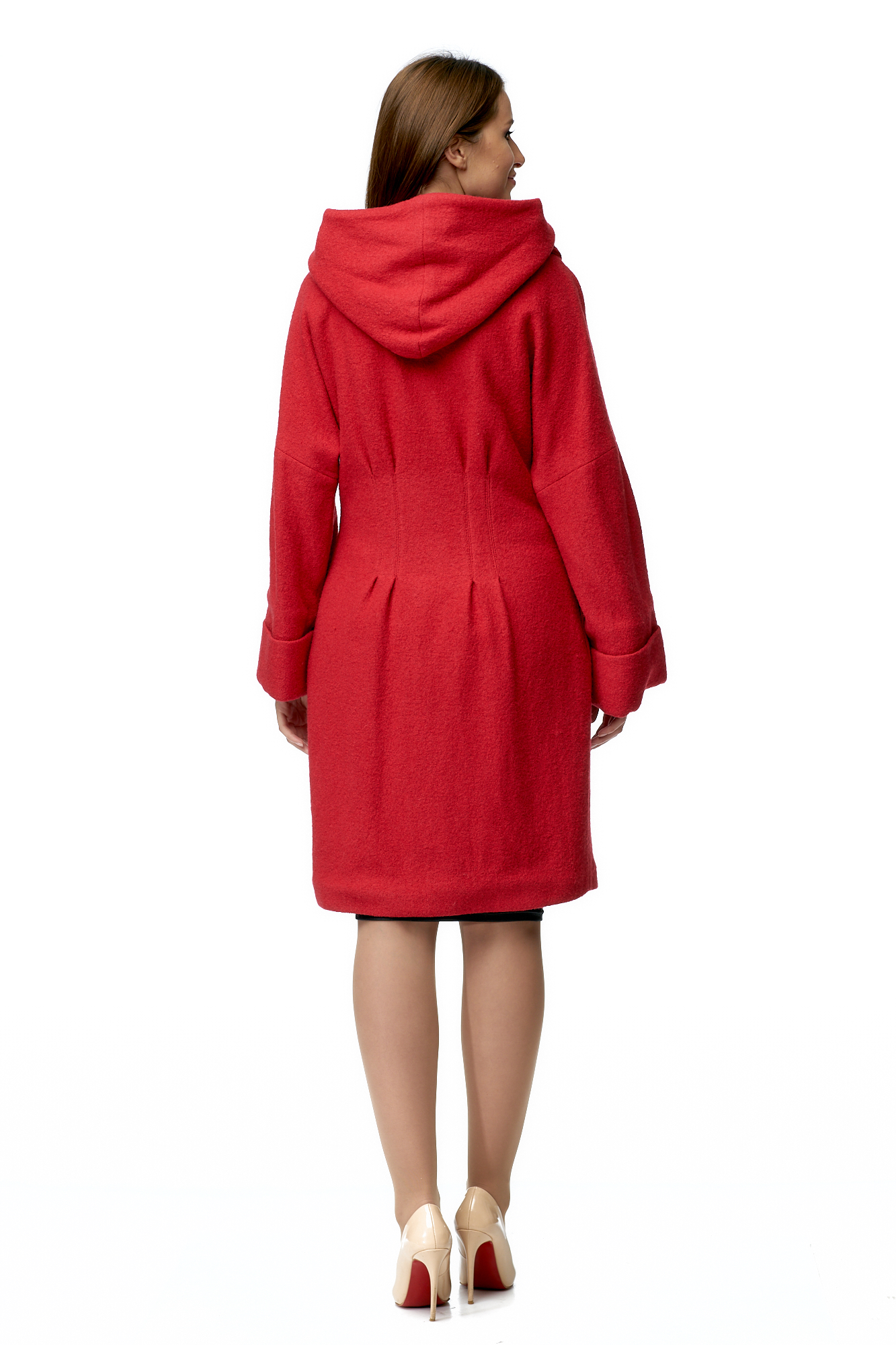 Женское пальто из текстиля с капюшоном 8002876-3