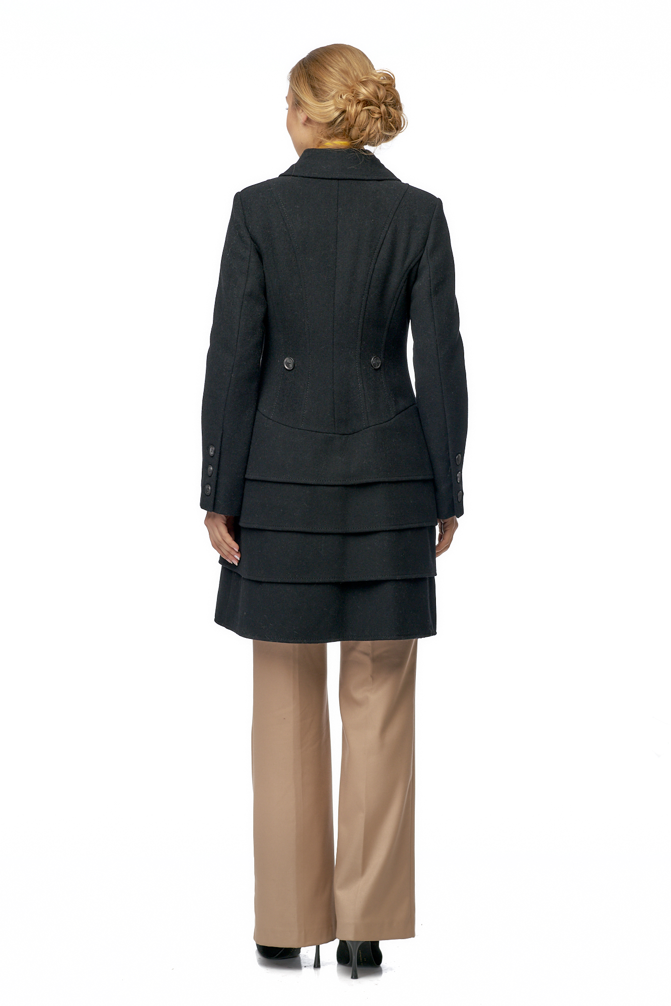 Женское пальто из текстиля с воротником 8003063-2