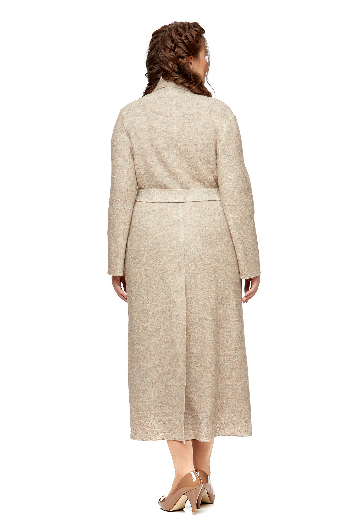 Женское пальто из текстиля с воротником 8003168-4