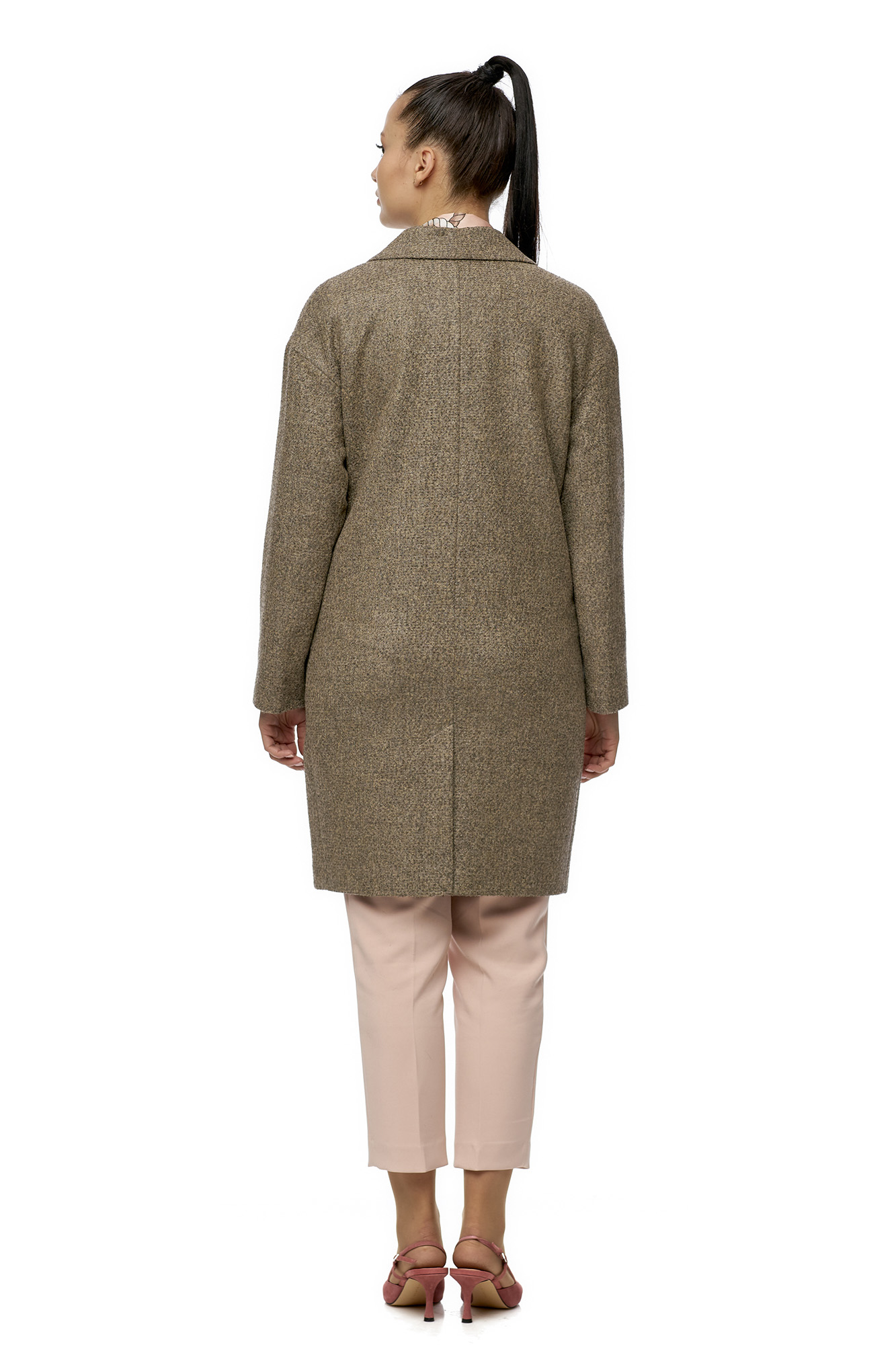 Женское пальто из текстиля с воротником 8007190-2